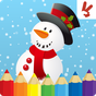 Kids coloring book christmas