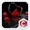 Romantic Hearts Theme: Red Color Black heart Love  APK