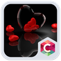 Romantic Hearts Theme: Red Color Black heart Love APK