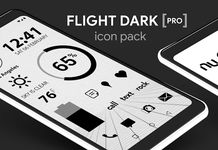 Flight Dark - Flat Icon Theme ekran görüntüsü APK 3