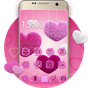 Pink launcher: Lovely diamond Heart Theme APK