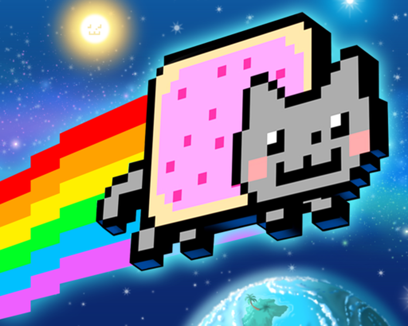 nyan cat lost in space logo