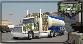 큰 육군 트럭 주차 3D 이미지 