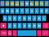 Blue Emoji Keyboard Theme Bild 2