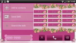 exDialer Pink Roses Theme capture d'écran apk 