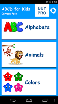 ABCD for Kids - Cartoon Pack APK - Free download app for Android