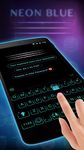 Neon Blue Kika Keyboard Theme capture d'écran apk 