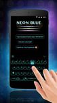 Neon Blue Kika Keyboard Theme capture d'écran apk 3