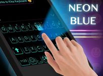 Captura de tela do apk Neon Blue Kika Keyboard Theme 2