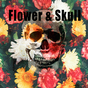 スカル壁紙・アイコン-Flower & Skull