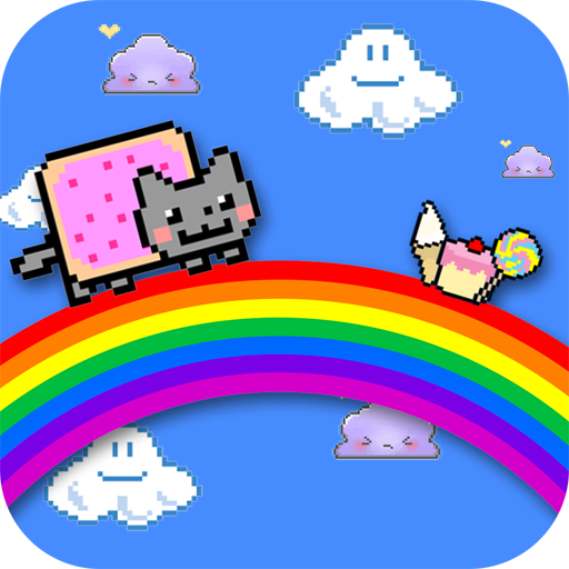 Включи радужную игру радужные. Rainbow Cat игра. Нян Кэт. Кот с радугой игра. Игры на радуге.