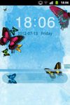 GO Locker Theme Kelebek Mavi ekran görüntüsü APK 3