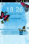 GO Locker Theme Kelebek Mavi ekran görüntüsü APK 