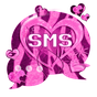 Иконка Сердце Стиль Zebra Pink GO SMS