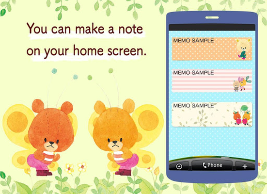 Androidの 待受にメモ帳 がんばれ ルルロロ パクペロの可愛いメモ帳 アプリ 待受にメモ帳 がんばれ ルルロロ パクペロの可愛いメモ帳 を無料ダウンロード