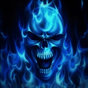 Ikona apk Blue Skull Live Wallpaper