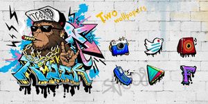 Gambar Rock Graffiti GOLauncher Theme 