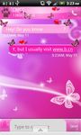 Captura de tela do apk Pink Butterfly Theme Go SMS XO 4
