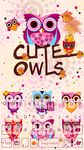 Cute Owls Emoji Keyboard Theme Screenshot APK 2