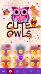 Cute Owls Emoji Keyboard Theme Screenshot APK 3