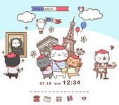 壁紙無料-猫ちゃんのパリ旅行-かわいいきせかえ・アイコン のスクリーンショットapk 4