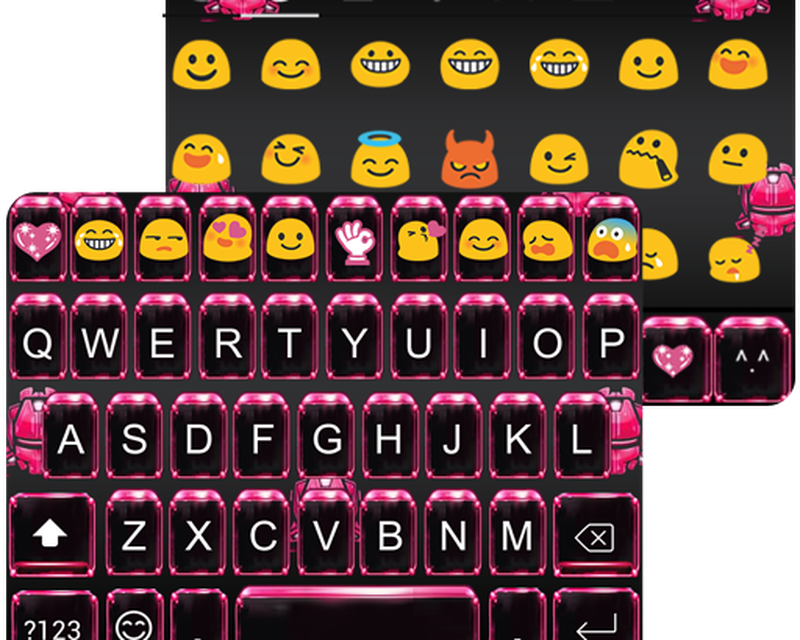 neon emoji keyboard