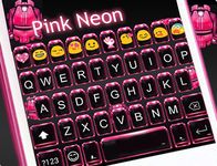 Pink Neon Emoji Keyboard Theme afbeelding 1