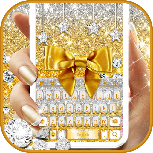 Golden Bow keyboard wallpaper- Luxurious, Glitter APK - Free download app  for Android