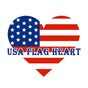 ハート壁紙　USA Flag Heart