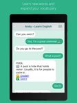 Andy Bot - Apprendre l'anglais capture d'écran apk 1