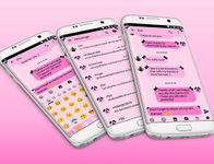 SMS Messages Ribbon Pink Black Theme image 7