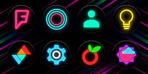 Screenshot 7 di Neon Glow C - Icon Pack apk