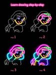 Learn To Draw Glow Princess Screenshot APK 9