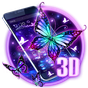 3D 자주색 나비 테마 APK