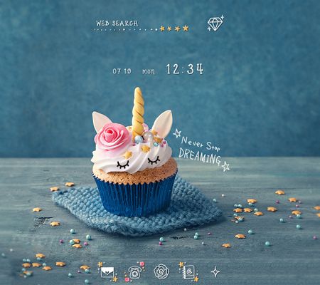 Image 4 of Wallpaper Unicorn Cupcake Theme