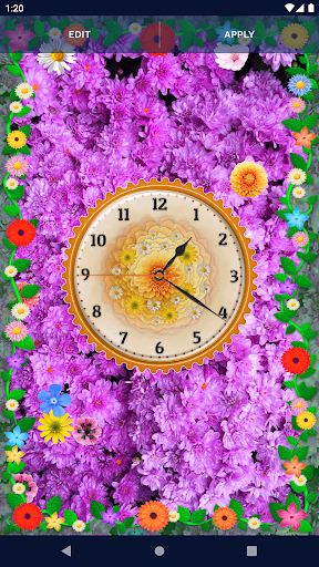Flowers Analog Clock Live Wallpaper APK - Free download app for Android