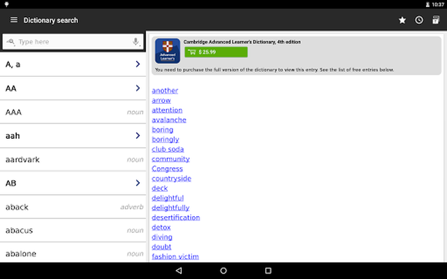 Cambridge advanced learner s dictionary download apk