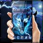 3D Blue Ice wolf theme apk icon