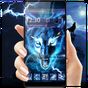 3D Blue Ice wolf theme APK