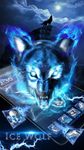 3D Blue Ice wolf theme obrazek 2