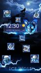 3D Blue Ice wolf theme image 1