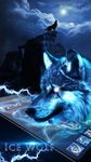 3D Blue Ice wolf theme image 