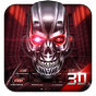 Ikona apk Neon Tech Skull 3D Theme