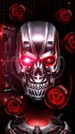 Neon Tech Skull 3D Theme obrazek 