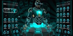 Gambar Tema 3D Neon Hero 