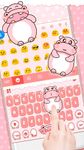 Pink Cute Hippo Keyboard Theme ảnh màn hình apk 1