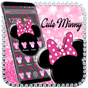 Pink Black Minny Bow Theme APK