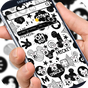 Cute Mouse Black & White Graffiti Theme 3d apk icon