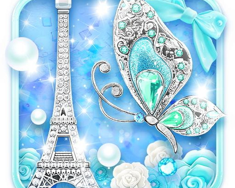 Turquoise Diamond Butterfly Live Wallpaper Apk Free Download For Android