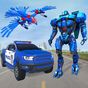 ไอคอนของ ประเทศสหรัฐอเมริกาตำรวจเปลี่ยนหุ่นยนต์รถตำรวจเกมนก
